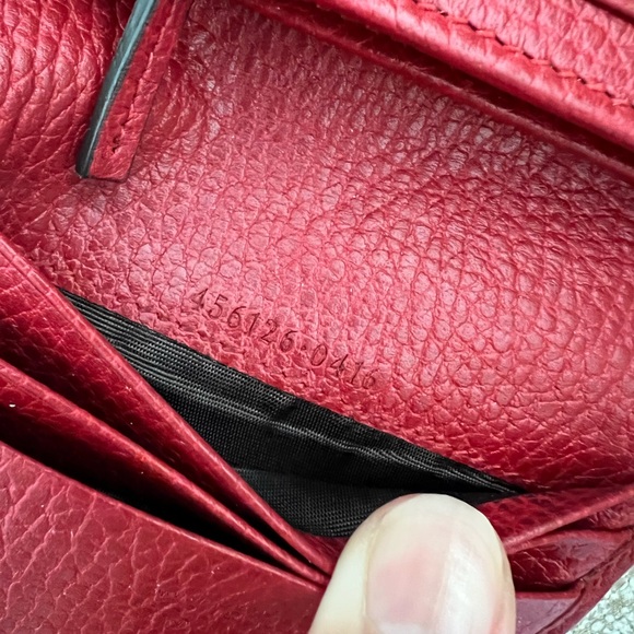 Authentic Gucci Leather Red GG Wallet - Picture 3 of 12